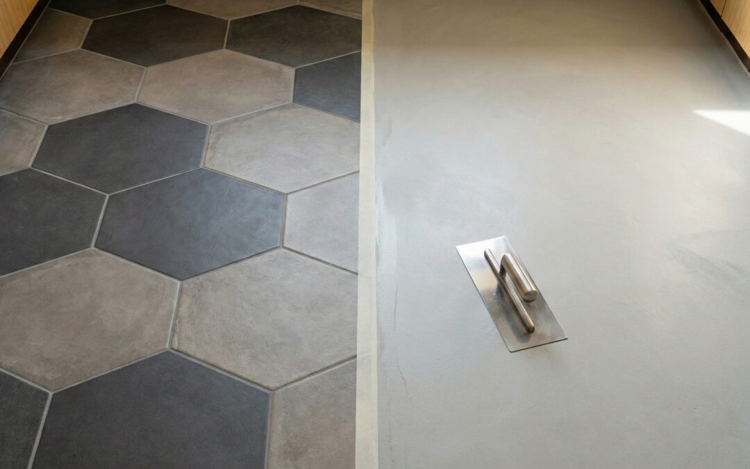 Mikrocement na stare płytki: Jak przeprowadzić remont łazienki i kuchni bez kucia, kurzu i gruzu? [Kompletny Przewodnik]