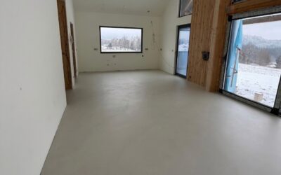 Realizacja w Głuszycy – mikrocement z widokiem na Sudety